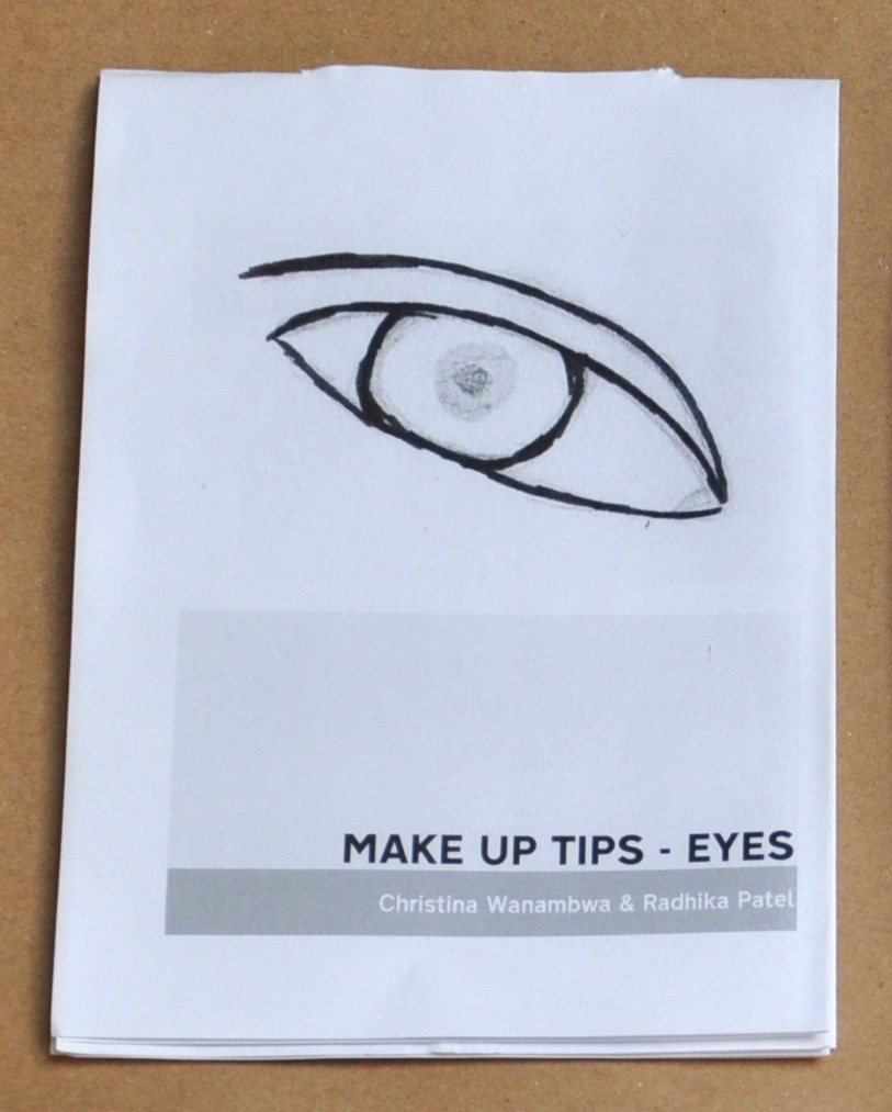 Make up scrap book eye make up tips front cover – bookleteer blog
